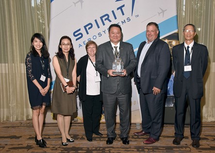 Awarded by Spirit AeroSystems for the 2016 Superior Quality & Delivery